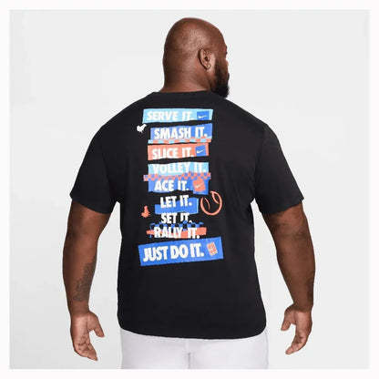 Mens Dri-Fit Tennis Tee Black