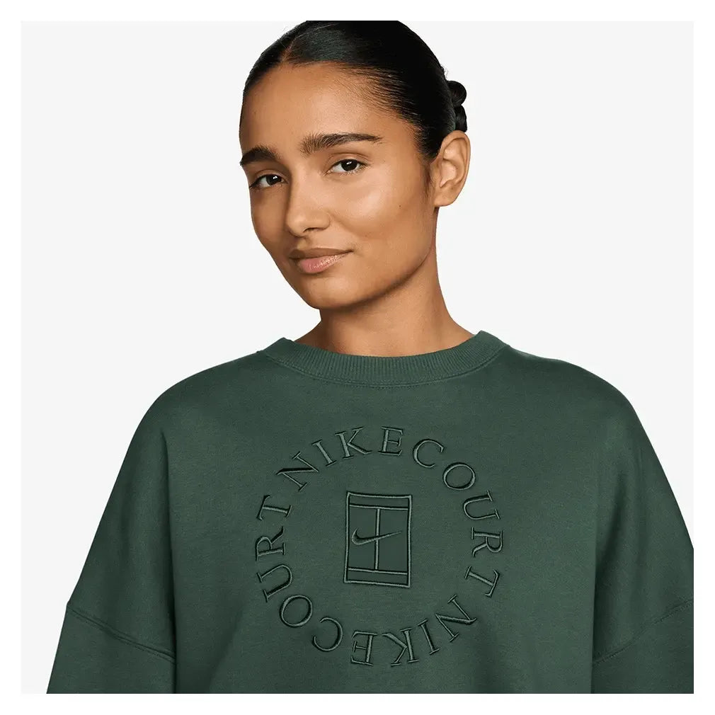 Women's Court Heritage Phoenix Fleece Oversized Long Sleeve Tennis Crew