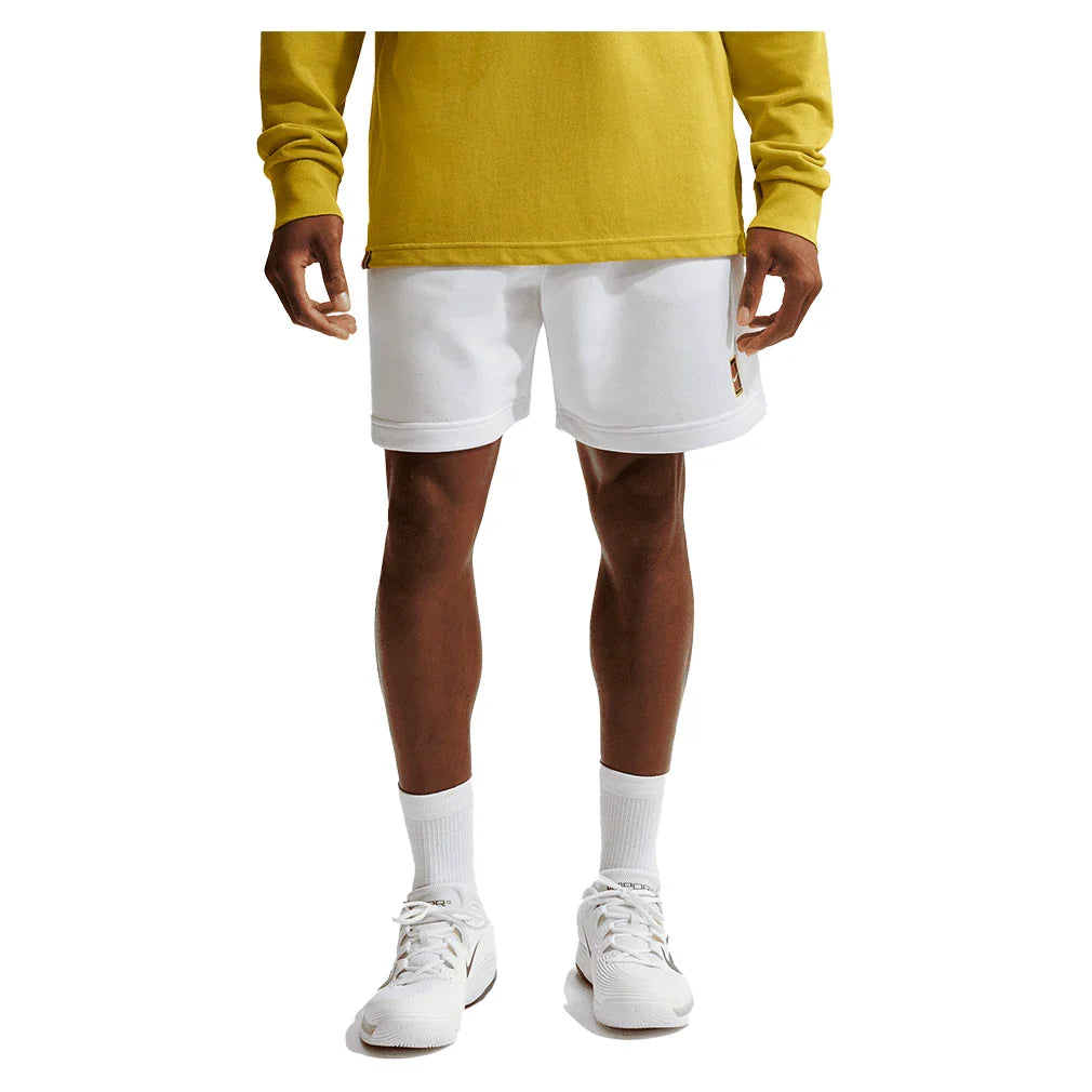 Men's Court Dri-FIT Heritage Fleece 6 Inch Tennis Short White