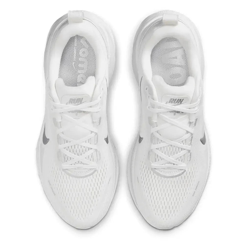Women's Vomero 18 Running Shoes White and Metallic Silver
