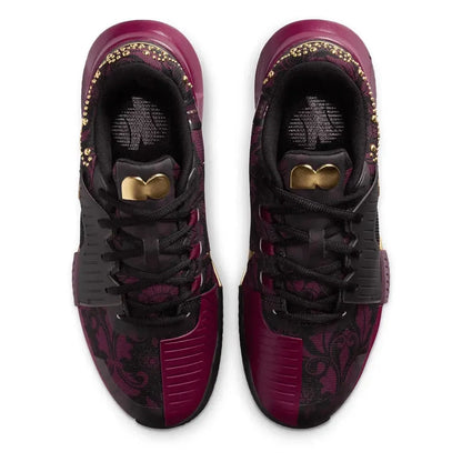 Women's Naomi Osaka Zoom GP Challenge 1 Tennis Shoes Bordeaux and Metallic Gold