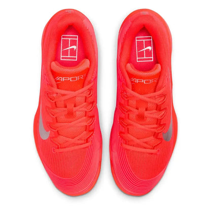 Women's Zoom Vapor 12 PRM New York Tennis Shoes Bright Crimson and Metallic Silver
