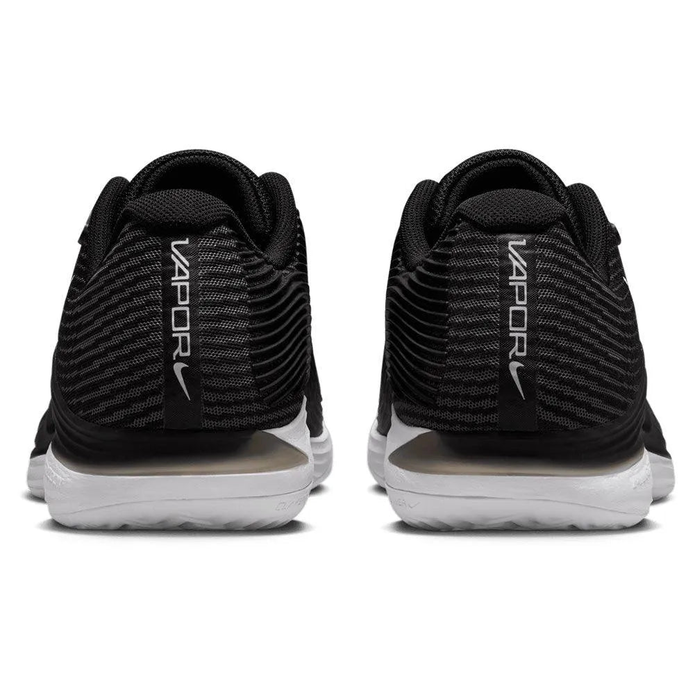Mens Zoom Vapor 12 Clay Tennis Shoes Black and White