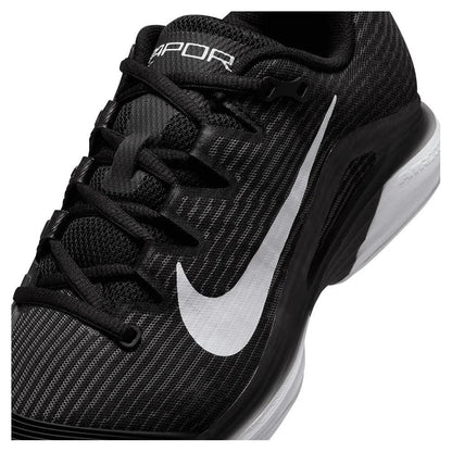 Mens Zoom Vapor 12 Clay Tennis Shoes Black and White