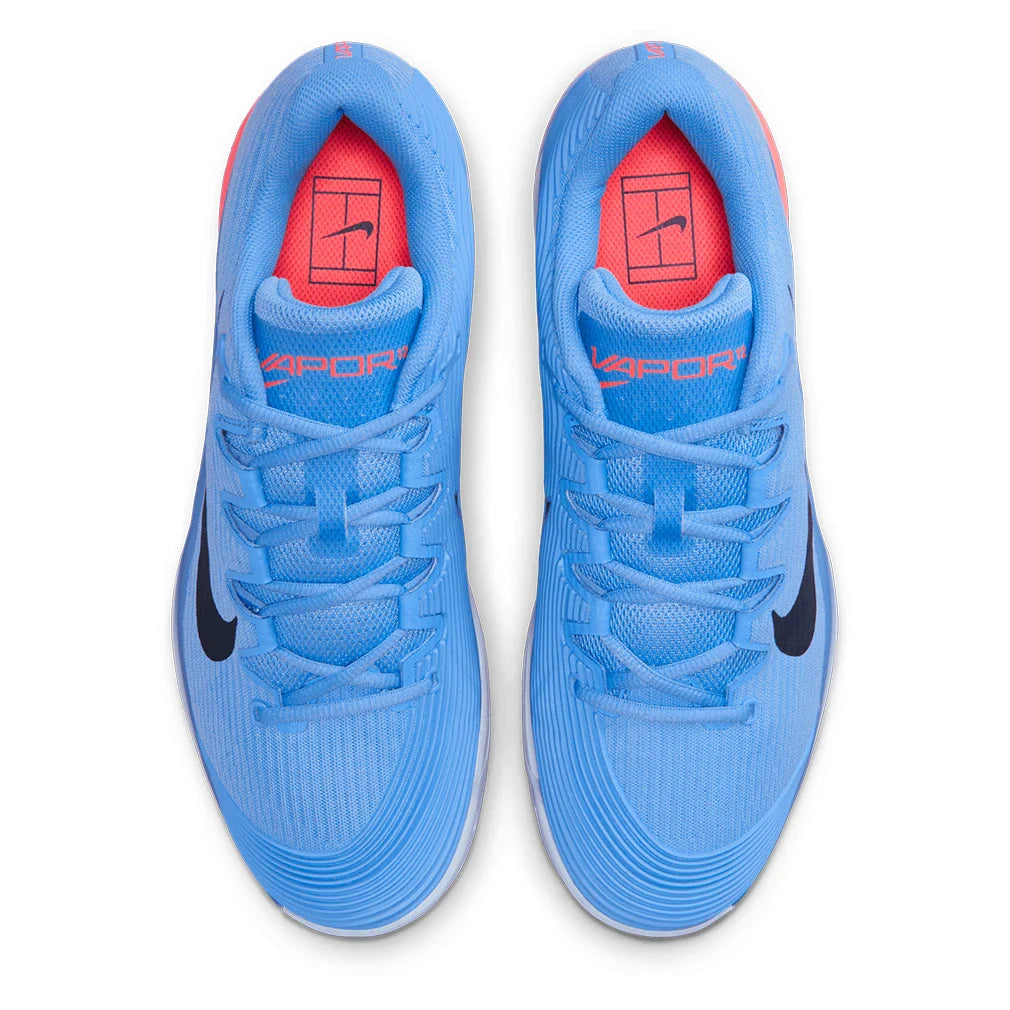Men's Zoom Vapor 12 Clay Tennis Shoes University Blue and Midnight Navy