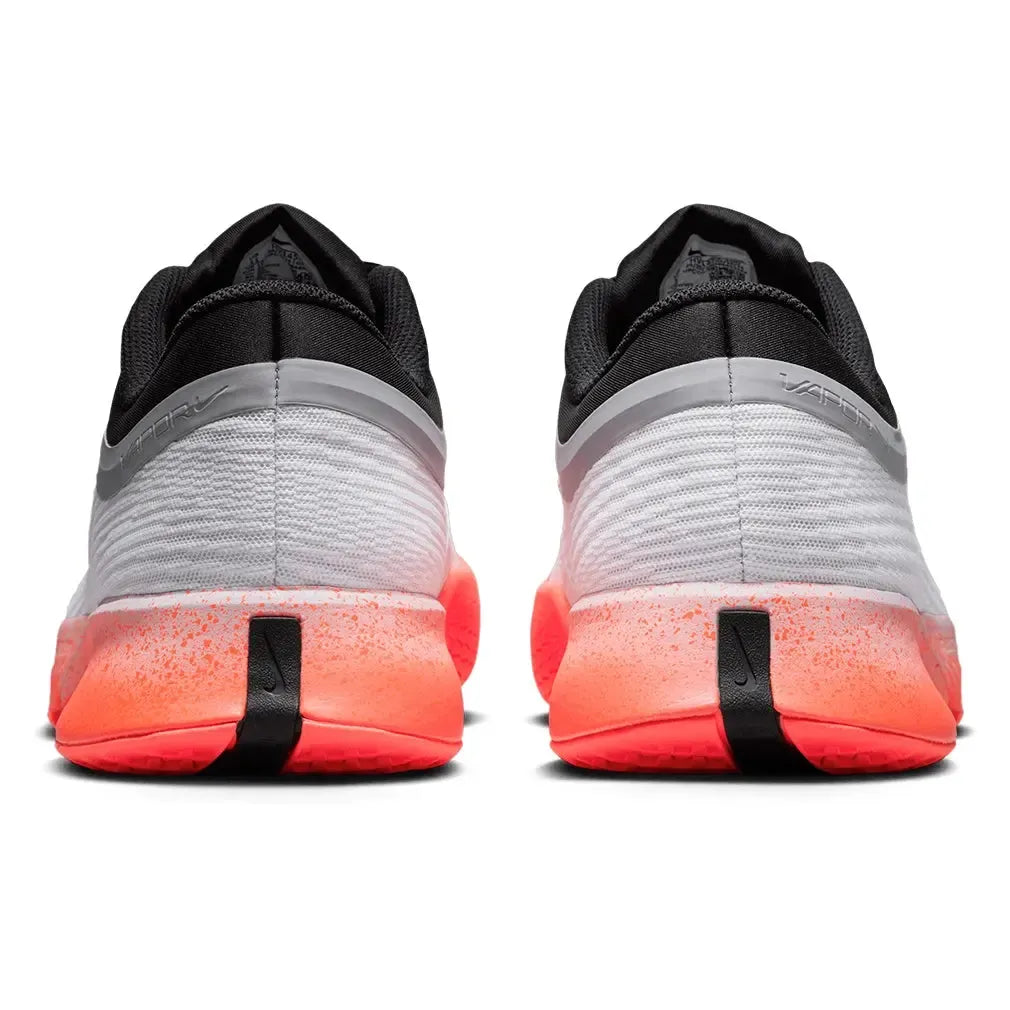 Men's Zoom Vapor Pro 3 Premium Tennis Shoes White and Hot Lava