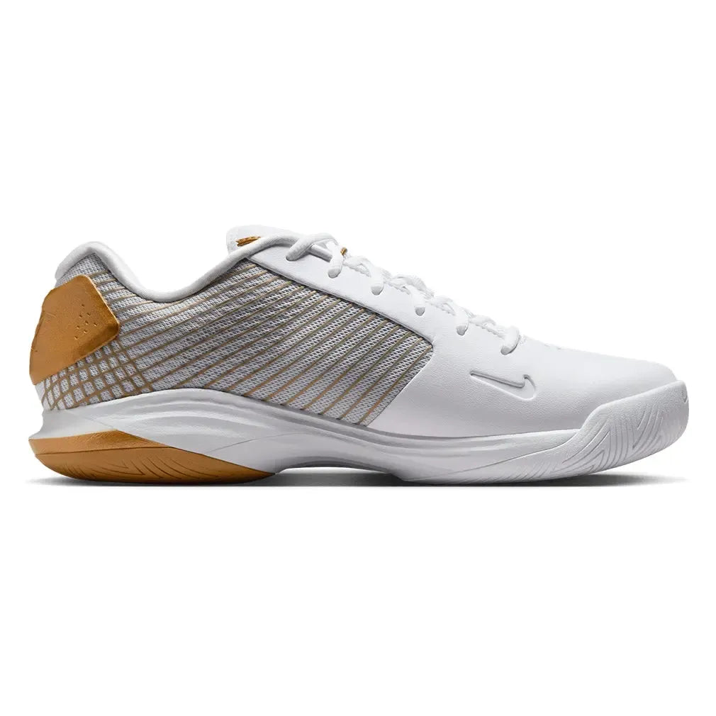 Men's Zoom Vapor 12 Hypersmash Tennis Shoes White and Metallic Gold