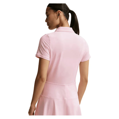 Women's Dri-FIT Victory Tennis Polo Dress Pink Foam and White