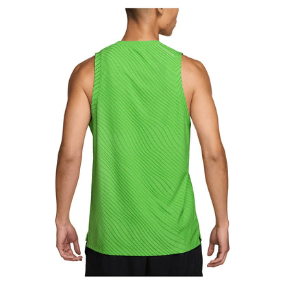 Men's Melbourne Court Dri-FIT Advantage Slam Tennis Tank Mean Green and Black