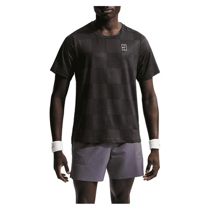 Men's Court Advantage Dri-FIT Tennis Top-Apparel-Nike-010 Black/White-XS, [current_file_name-Tennis Express
