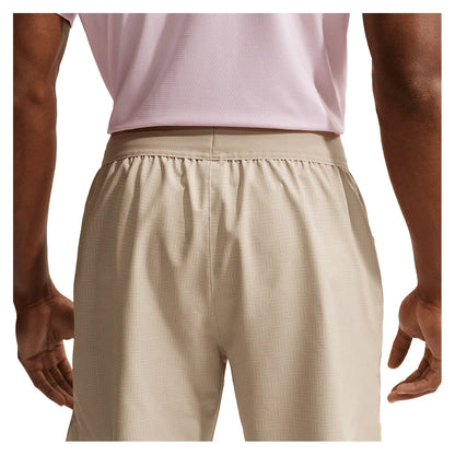 Men's Court Dri-FIT Advantage Print 6 Inch Tennis Short Desert Khaki and Black
