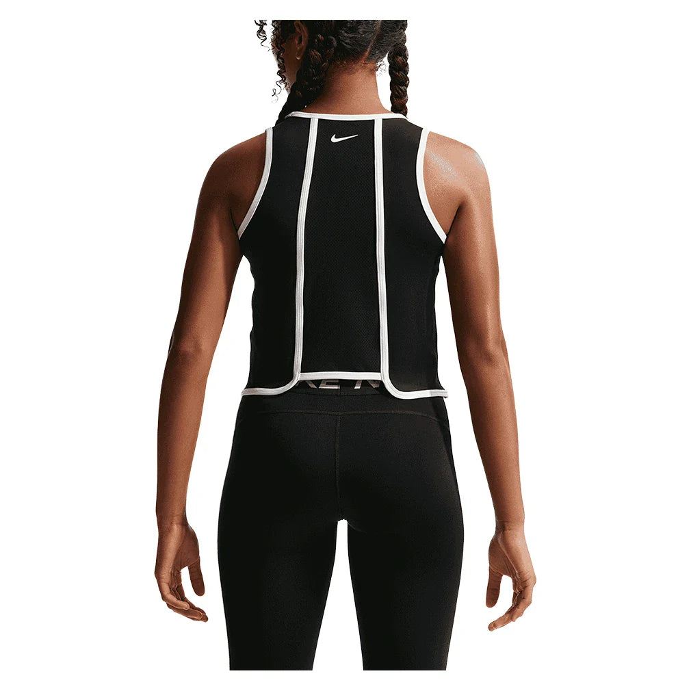 Girls' Pro Dri-FIT Sport Pack Training Tank Black and White