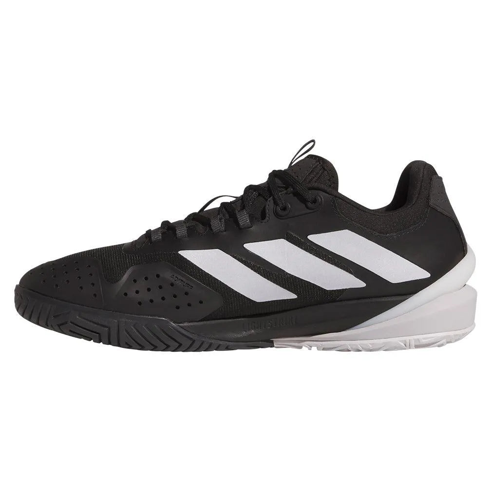 Men's Adizero Cybersonic 2 Tennis Shoes Core Black and Carbon