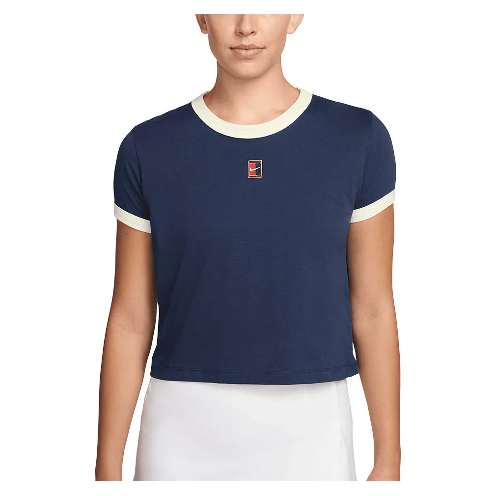 Women's Heritage Racquet Club Tennis T-Shirt Midnight Navy and Sail-Apparel-Nike-IH5059-410_1_455327d3-6b4d-410b-856b-3465932f3024-705591Tennis Express