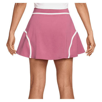 Women's Court Dri-FIT Advantage High-Rise Novelty Tennis Skort Peony and White