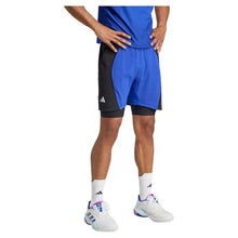 Mens Short and Tight Tennis Set Lucid Blue and Black-Apparel-Adidas-IT2264_3-Tennis Express