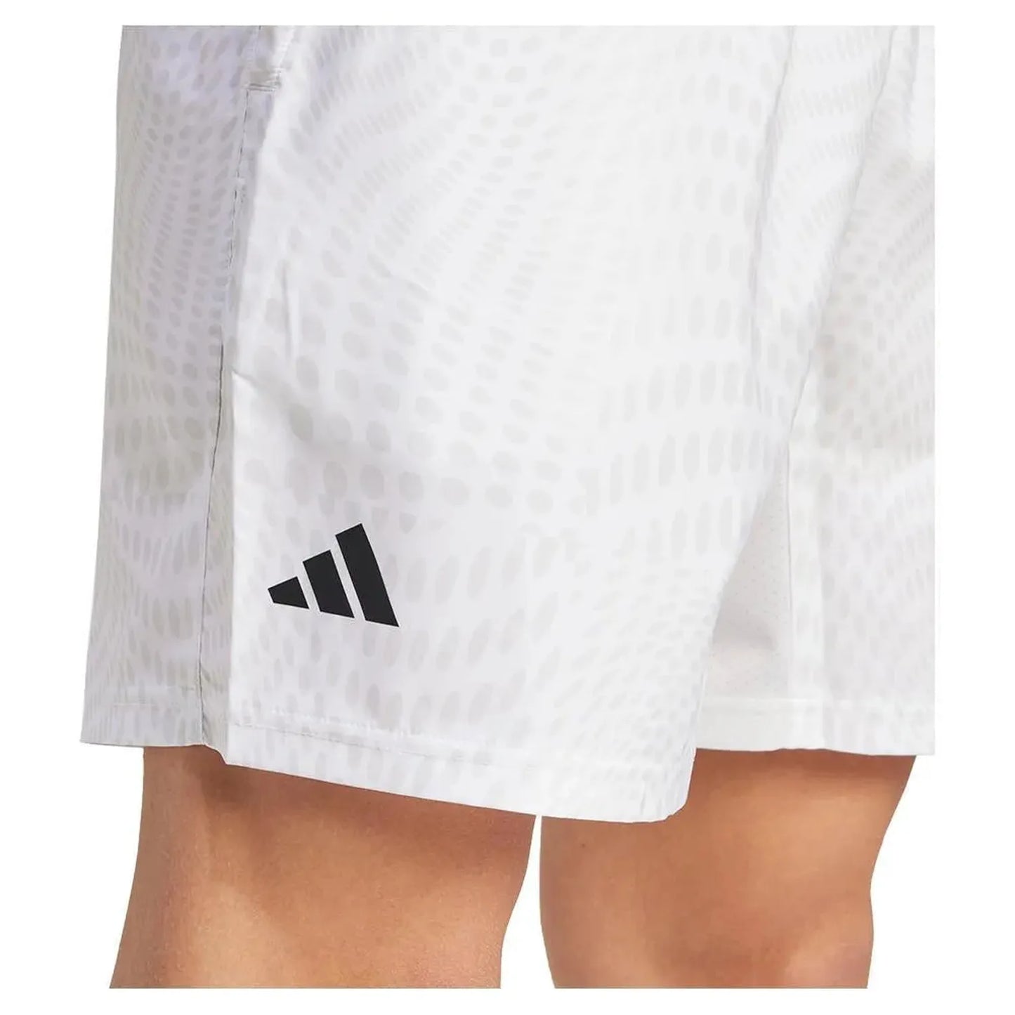 Mens Club Graphic 7 Inch Tennis Shorts White and Dash Grey