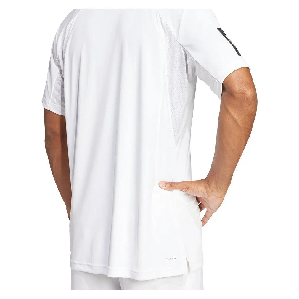 Men's Club 3 Stripe Tennis Top White