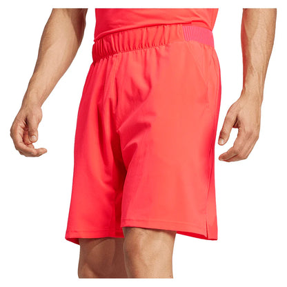 Men's Club Stretch Woven 9 inch Tennis Shorts Semi Lucid Red