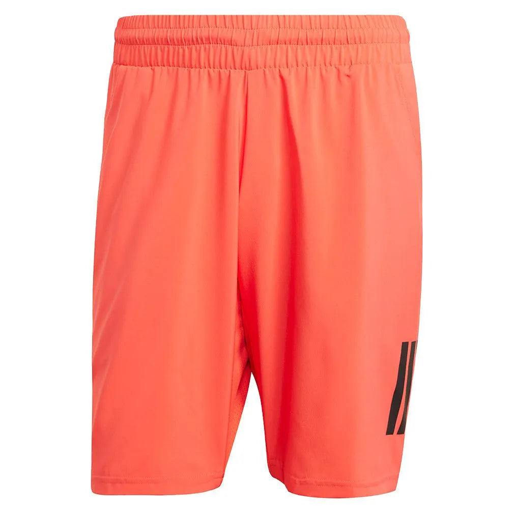 Men's Club 3 Stripe 7 inch Tennis Shorts Semi Lucid Red-Apparel-Adidas-JG3591-S25-1-Tennis Express