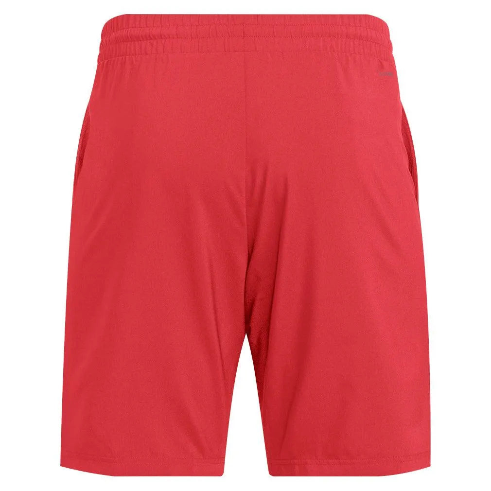 Men's Club 3 Stripe 9 inch Tennis Shorts Semi Lucid Red