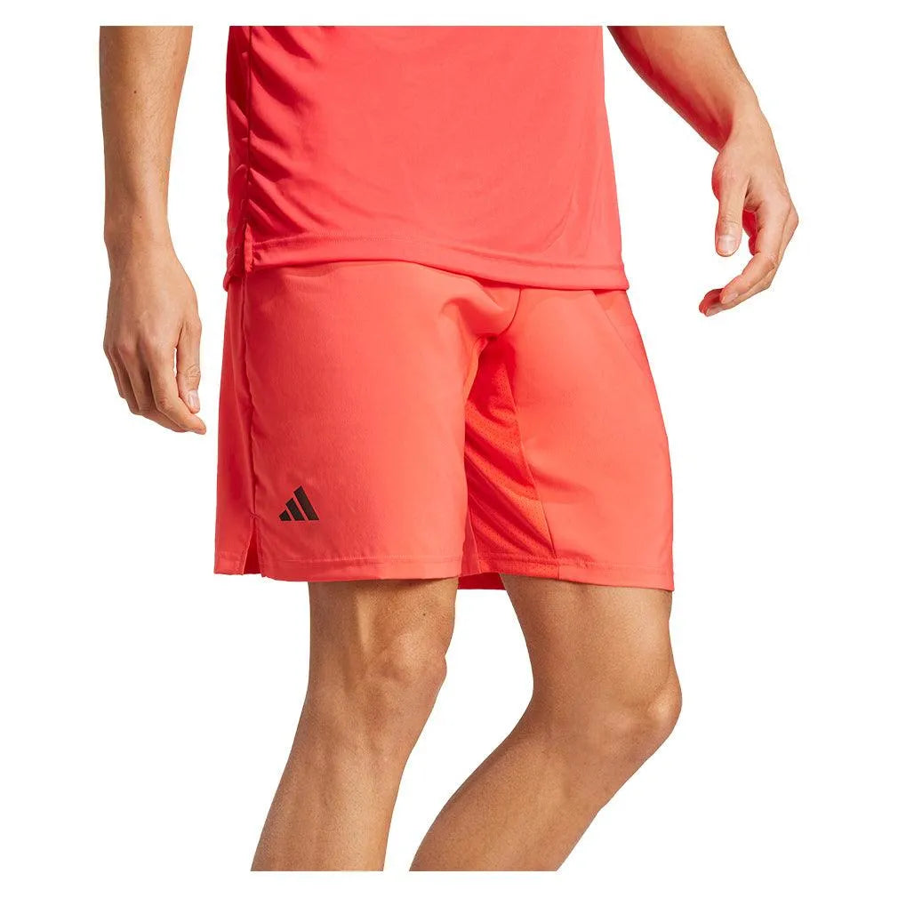 Men's Club 3 Stripe 9 inch Tennis Shorts Semi Lucid Red
