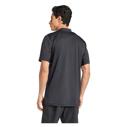Men's Club Henley Tennis Polo Black
