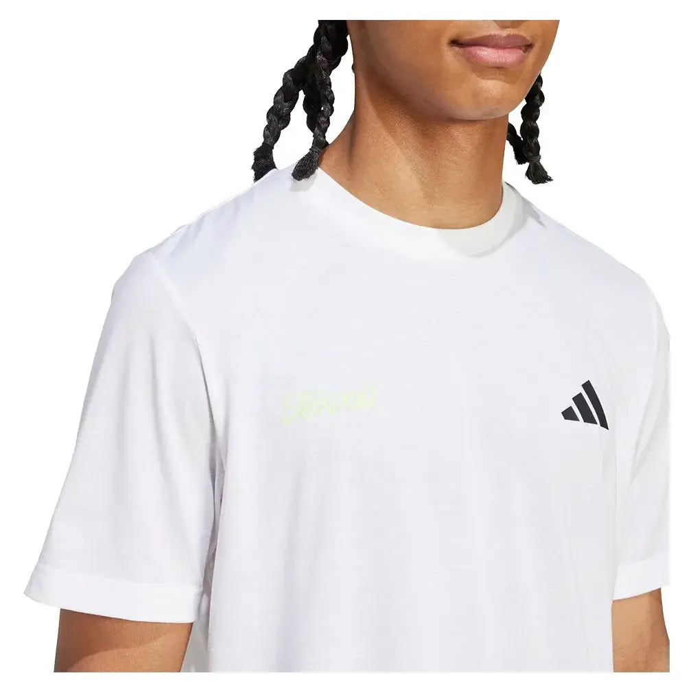 Men's US Graphic Tennis Tee White