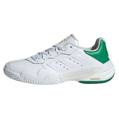 Men's Barricade 13 Leather Tennis Shoes Gold Metallic and Footwear White