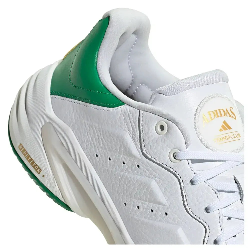 Men's Barricade 13 Leather Tennis Shoes Gold Metallic and Footwear White