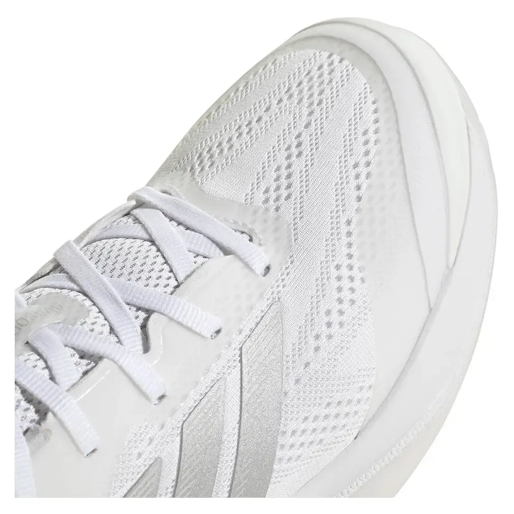 Women's Avacourt 3 Tennis Shoes Core White and Silver Metallic