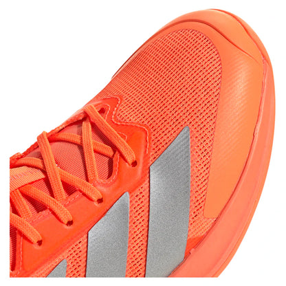 Men's Adizero Ubersonic 5 Tennis Shoes Lucid Orange and Silver Metallic