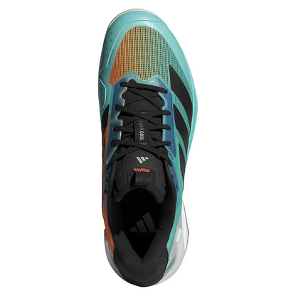 Men's Adizero Ubersonic 5 Tennis Shoes Flash Aqua and Core Black