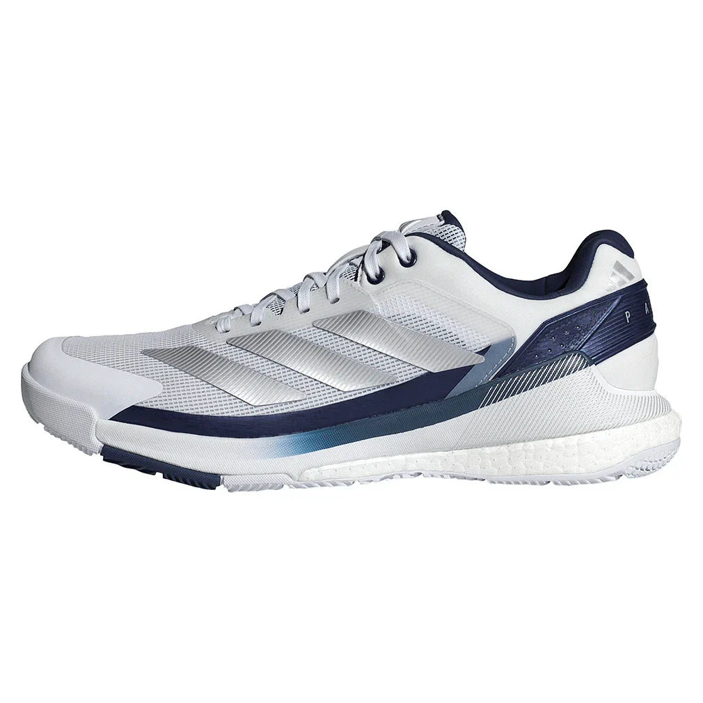 Men's Crazyquick Boost Padel Shoes Core White and Dark Blue