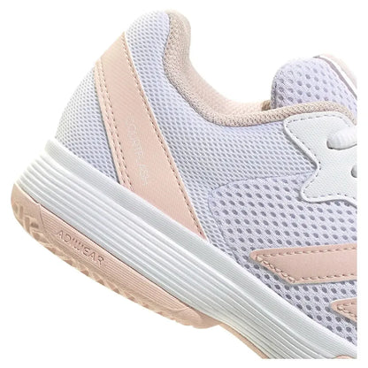 Juniors' Courtflash Tennis Shoes Core White and Wonder Quartz