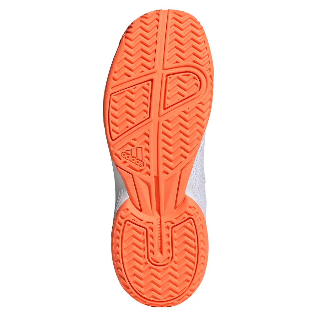 Juniors' Courtflash Tennis Shoes Lucid Orange and Core White