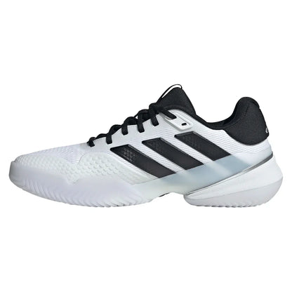 Men's Barricade 14 Tennis Shoes Core White and Black and Lucid Red