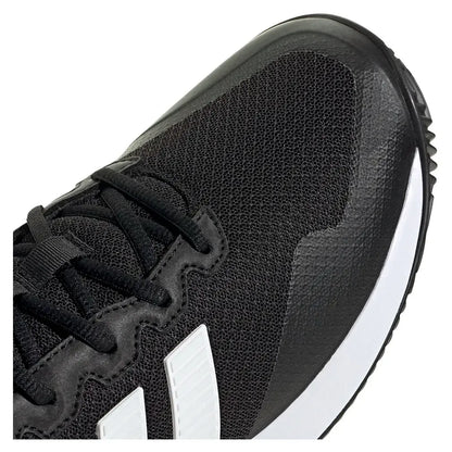 Juniors' GameCourt 2 Tennis Shoes Core Black and Silver Metallic