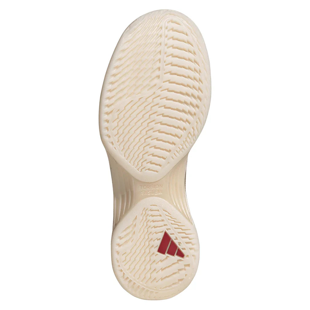 Women's Avacourt 3 Tennis Shoes Chalk White and Ice Gold Metallic
