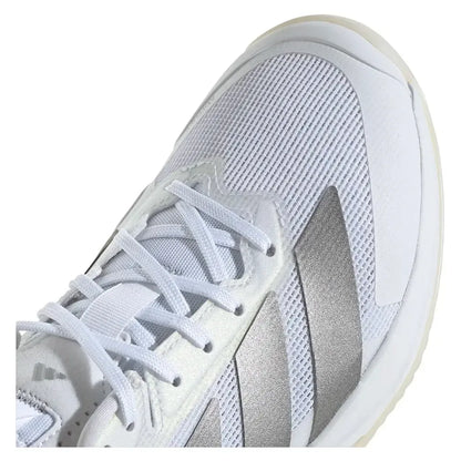 Women's adizero Ubersonic 5 Clay Tennis Shoes Footwear White and Silver Metallic