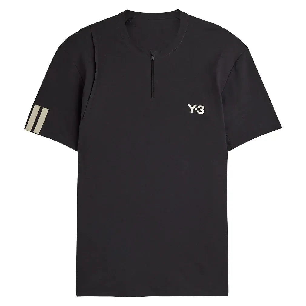 Men's Y-3 Zip Tennis Top Black-Apparel-Adidas-JY6946-H25-Tennis Express