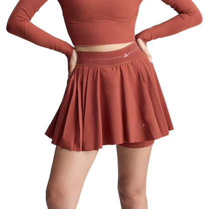 Women's Stella McCartney Pleated Training Skort Burnt Sienna