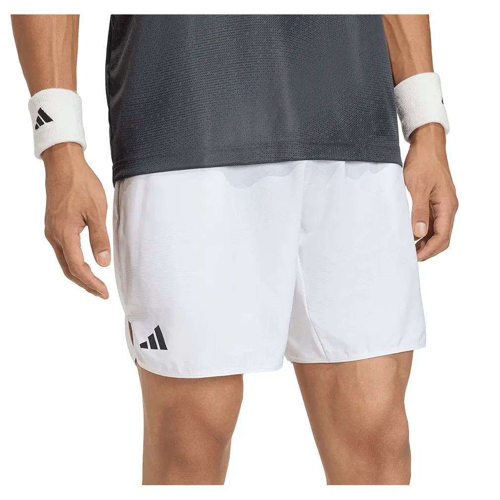 Men's Club Graphic 9 Inch Tennis Shorts White
