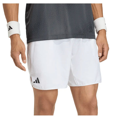 Men's Club Graphic 9 Inch Tennis Shorts White