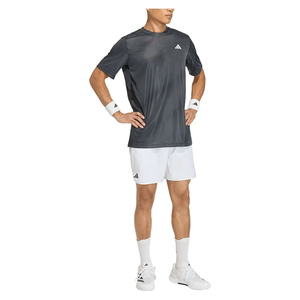 Men's Club Graphic 7 Inch Tennis Shorts White