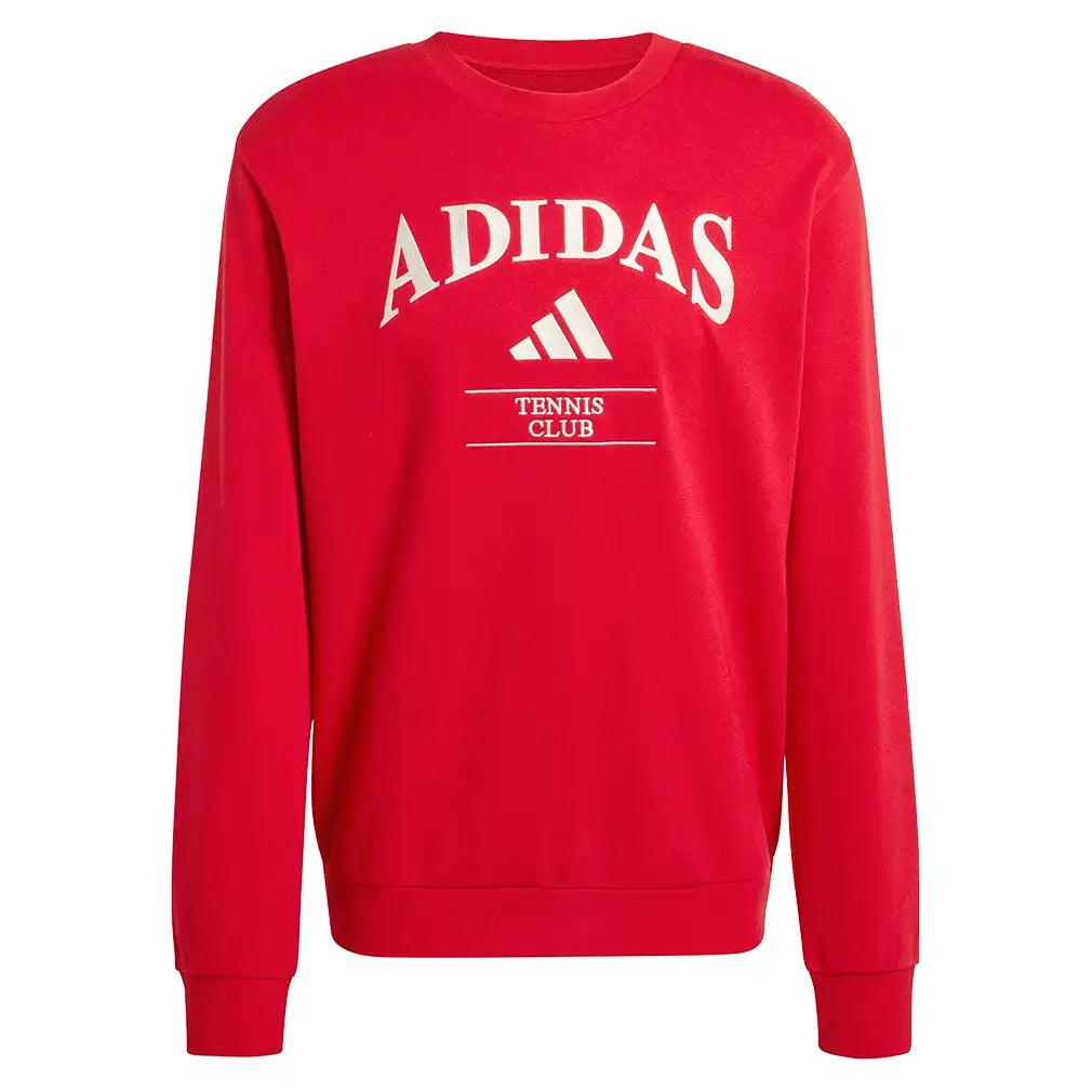 Men's Heritage Longsleeve Graphic Tennis Top Power Red-Apparel-Adidas-KB9444-U26-1-Tennis Express