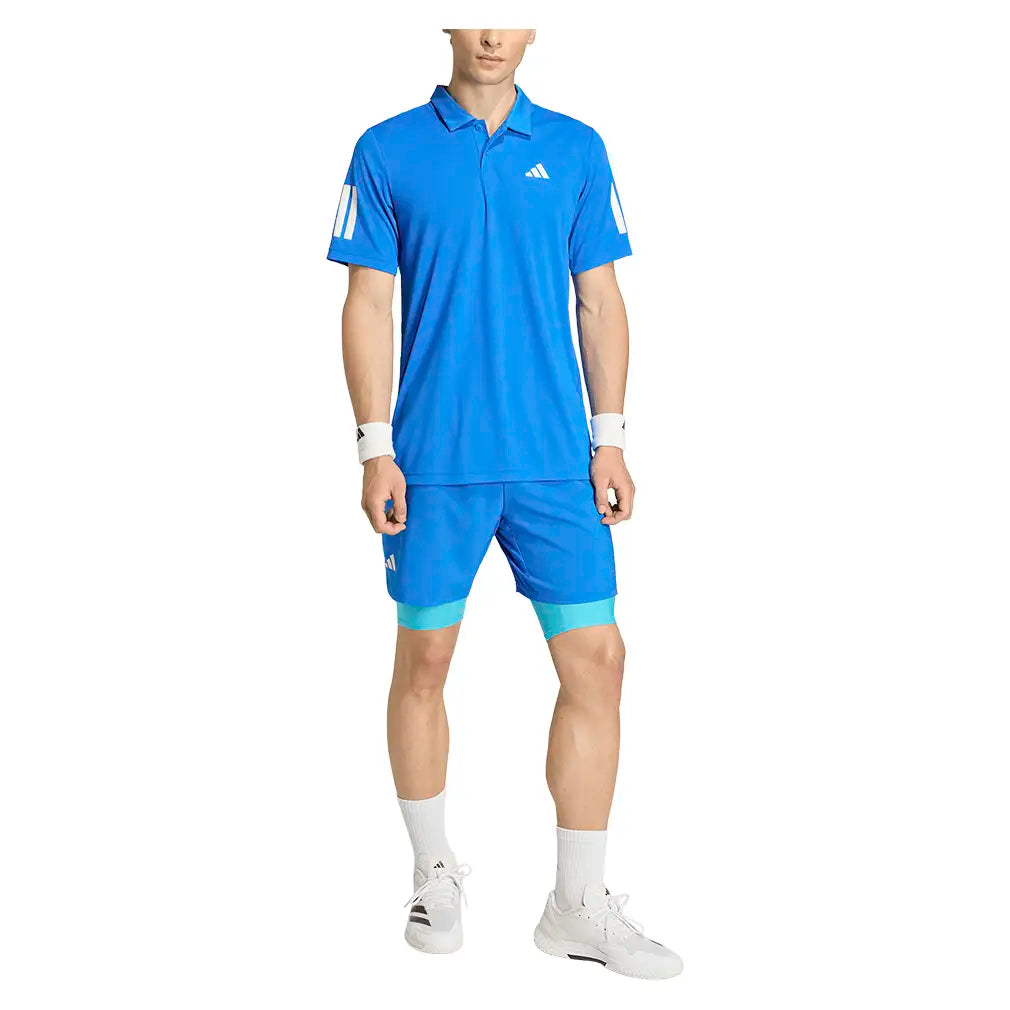 Men's Club 3 Stripe Tennis Polo Glory Blue