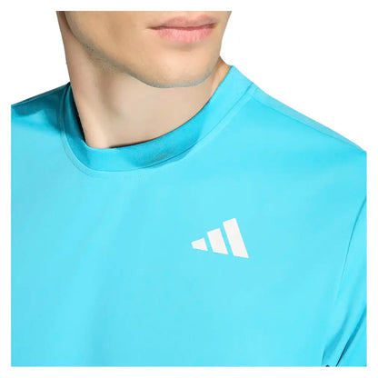 Men's Club 3 Stripe Tennis Tee Signal Cyan