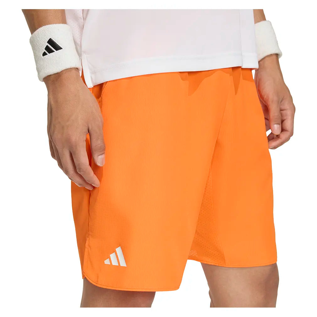 Men's Club 9 Inch Tennis Short Pure Orange