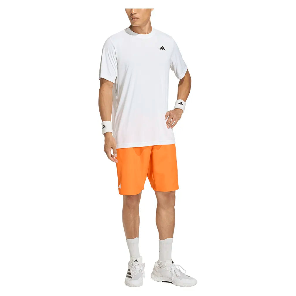 Men's Club 9 Inch Tennis Short Pure Orange